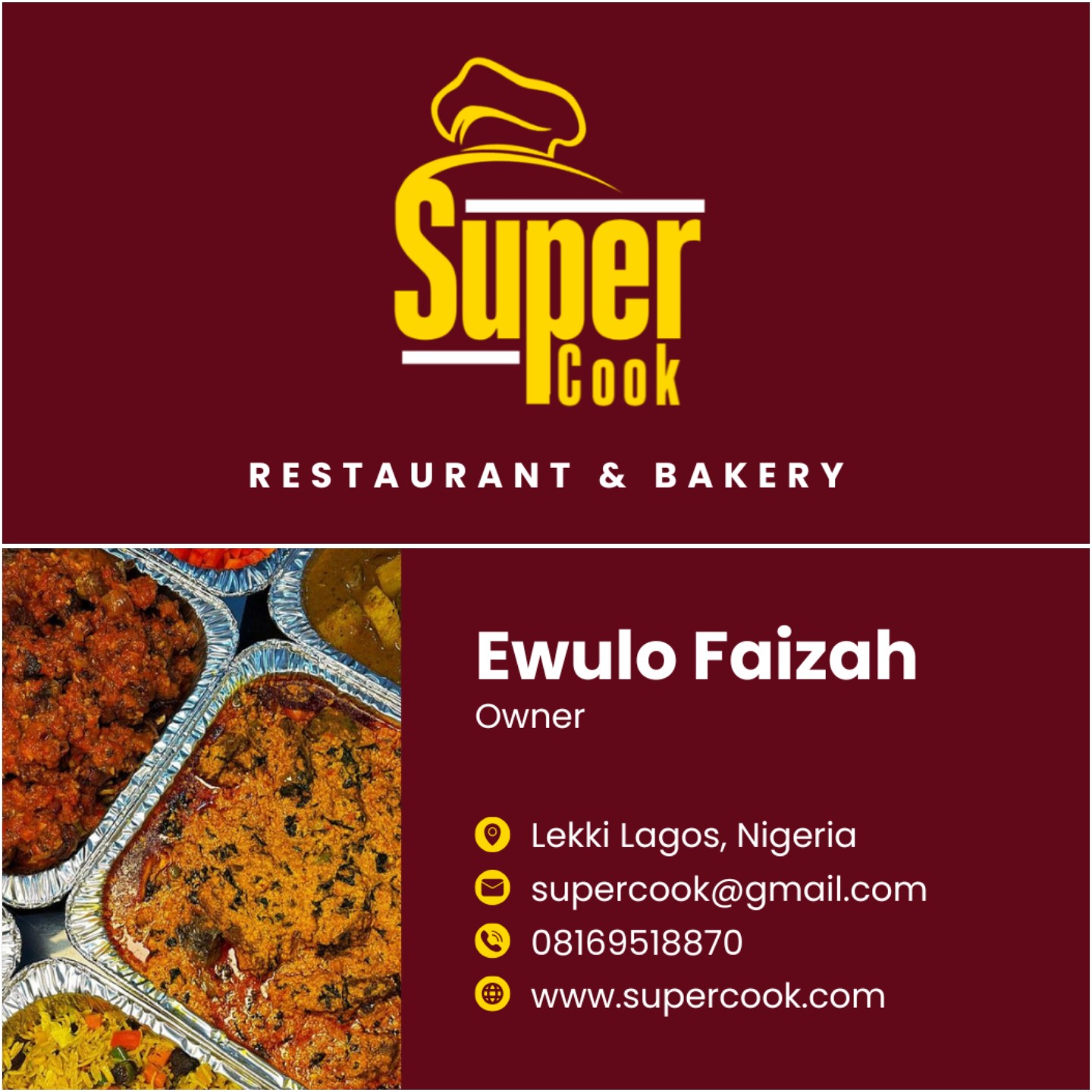 Super Cook Business Card
